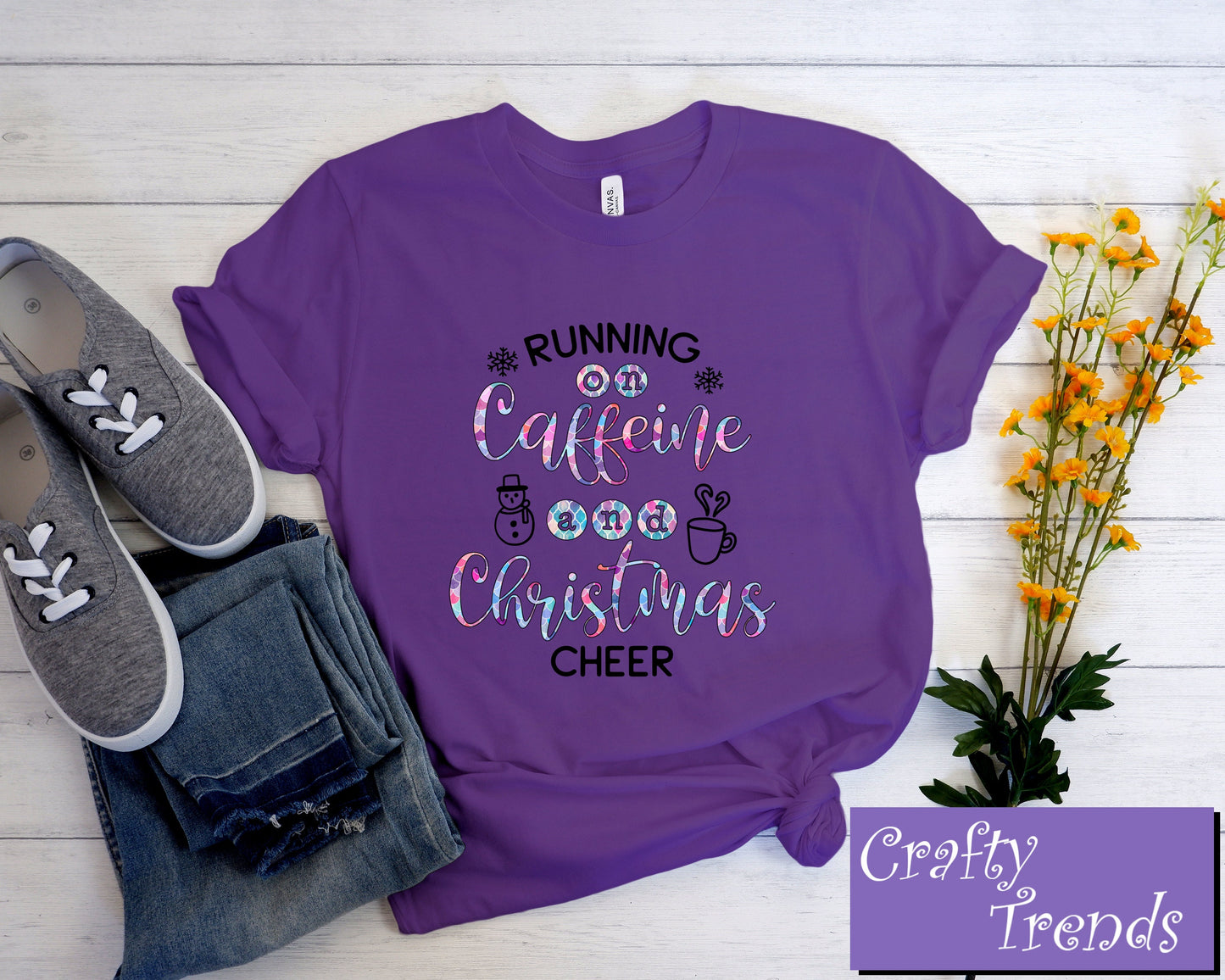 Running on Caffeine and Christmas Cheer Shirt