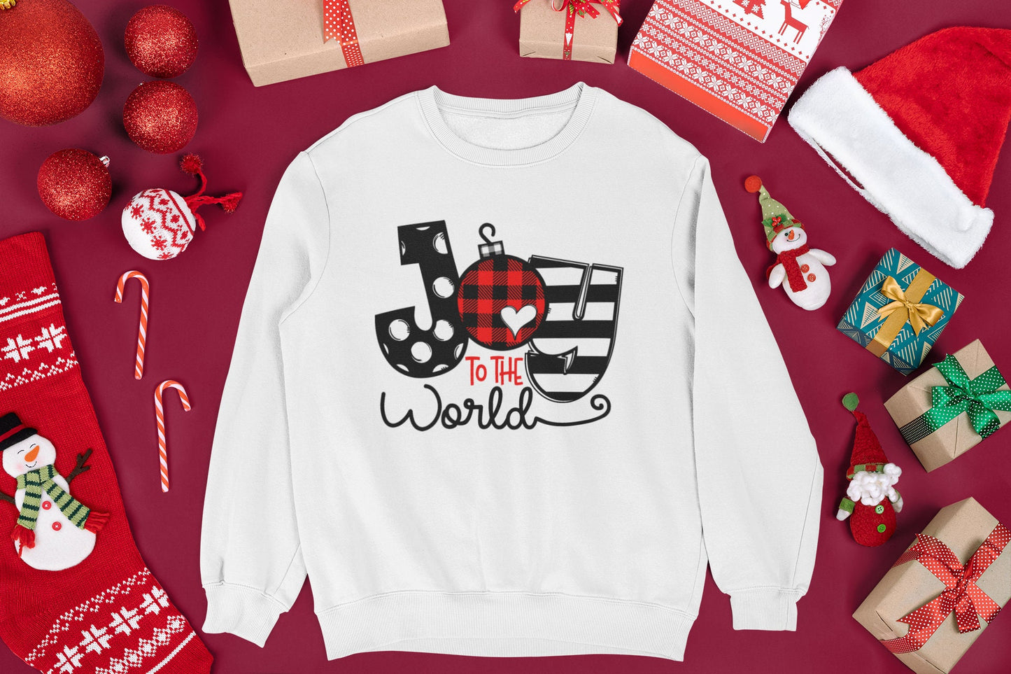 Joy to the World Sweatshirt, Christmas Sweatshirt, Holiday Sweatshirt,  Joy Sweatshirt, Cute Graphic Sweatshirt