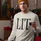 Unisex Funny Christmas Sweatshirt, T-Shirt, or Hoodie, Funny Holiday Shirt, LIT Christmas Lights, Women's Get Lit Shirt,Holiday Pajamas