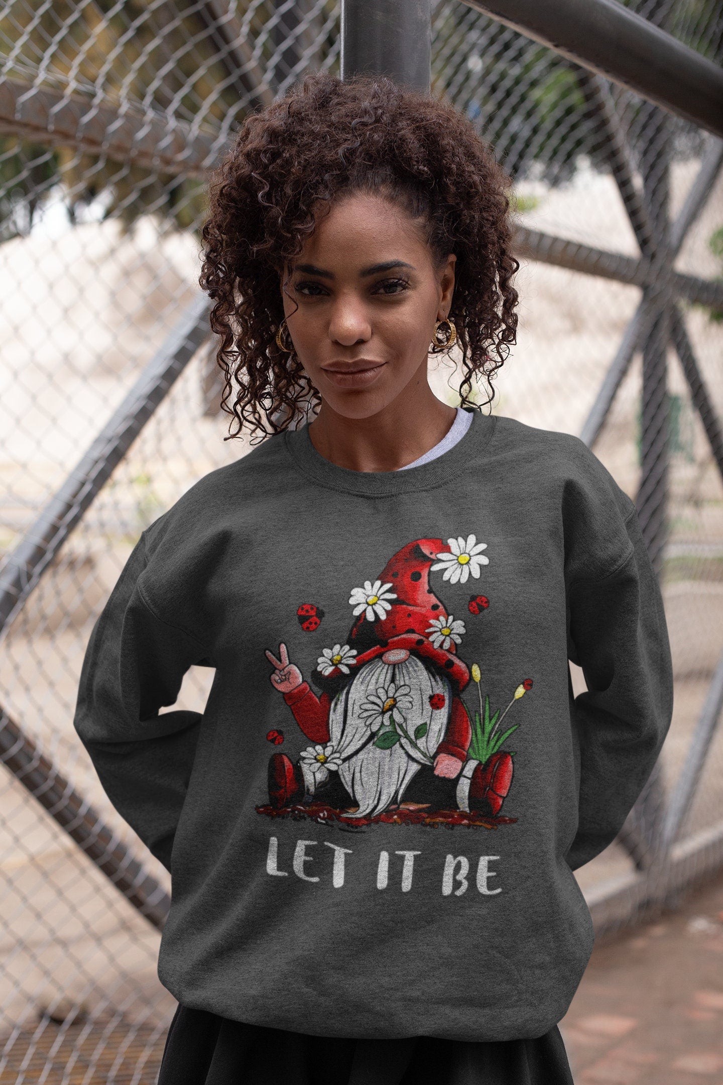 Let It Be Gnome Shirt, Daisy Flower Gnome Shirt, Cute Gnome Shirt, Funny Gnome Tee, Valentines Gift Shirt, Gift for Her