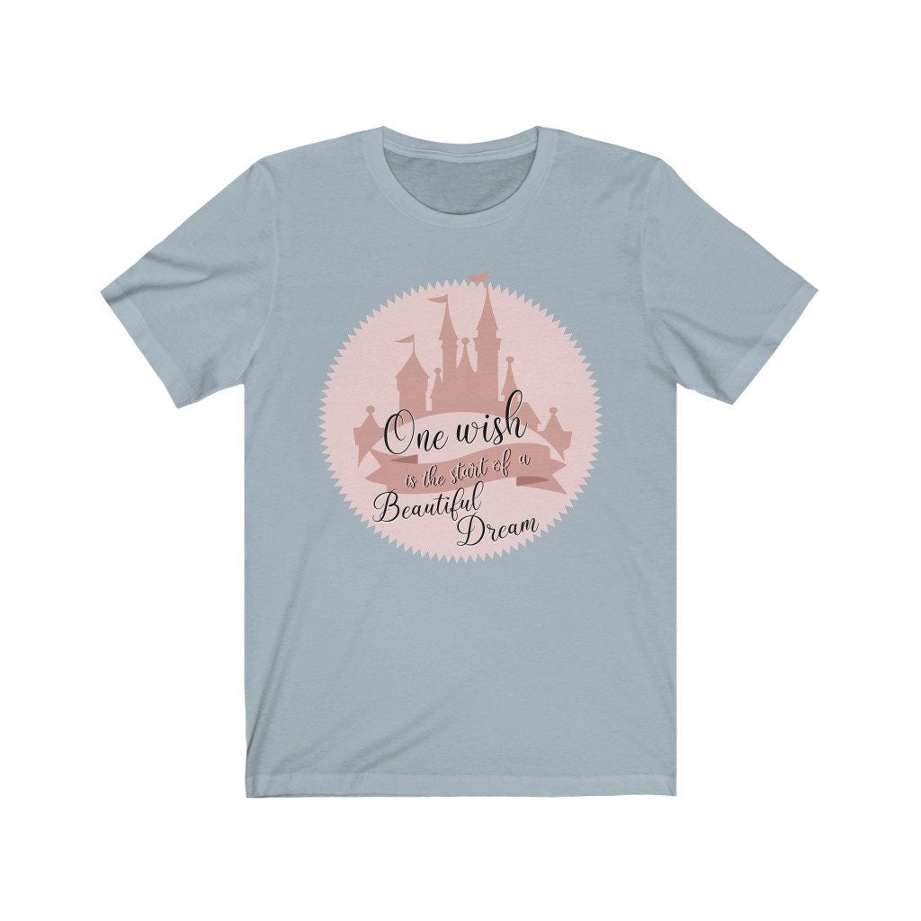 One Wish is the Start of a Beautiful Dream Shirt, Cinderella Shirt, Princess Shirt, Disney Trip Shirt, Castle Shirt, Park Shirt