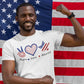 Peace Love America Shirt, Patriotic Shirt, Independence Day Shirt, Fourth of July Shirt, Love America Tee, USA Tee, Peace Shirt, Freedom Tee