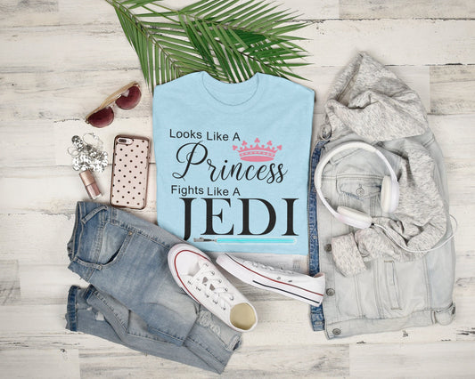 Looks Like A Princess Fights Like A Jedi Shirt, Star Wars Lover Shirt, Princess Shirt, Jedi Shirt, Disney Trip Shirt, Vacation Shirt