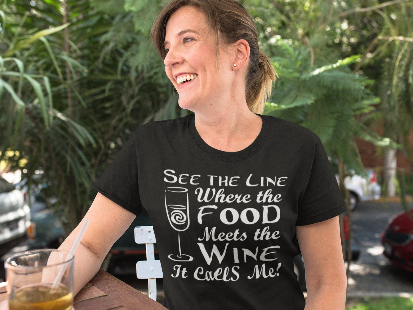 See the Line Where the Food Meets the Wine It's Calls Me Shirt, Disney Trip Shirt, Vacation Shirt,  Food and Wine Festival Shirt