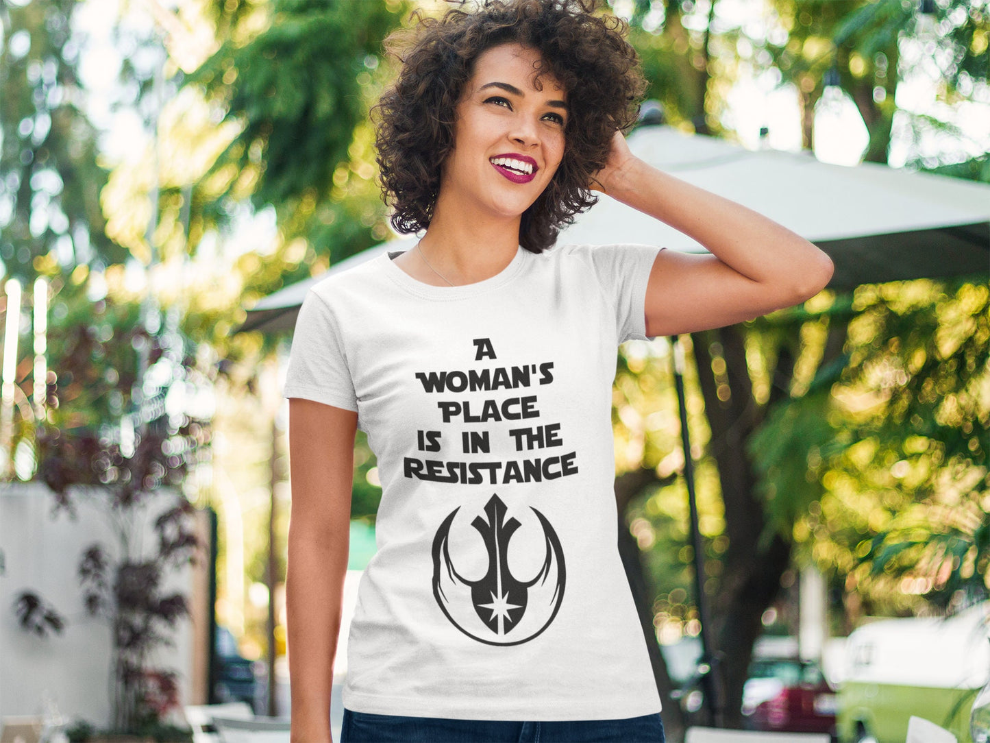 A Woman's Place Is In the Resistance Shirt, Jedi Shirt, Warrior Princess Shirt, Disney Trip Shirt, Vacation Shirt, Resist Shirt