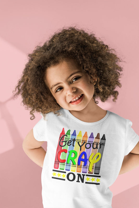 Youth Get Your Cray-On Shirt, Youth Boys, Youth Girls, Pre-K, Back to School, Kids Shirts