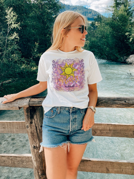 Tangled Disney Inspired Shirt, Tangled Colors Shirt, Tangled Stained Glass Shirt, Lost Princess Shirt, Disney Vacation Shirt, Women's Shirt
