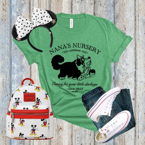 Nana's Nursery Shirt, Peter Pan Shirt, Disney Vacation, Disney Trip Shirt, Family Shirts, Women's Shirts