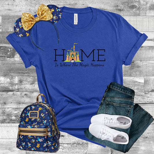 Home Is Where The Magic Happens Castle 50th Shirt, Disney Trip Shirt, Vacation Shirt, Park Shirt, Theme Shirt, Unisex Shirt