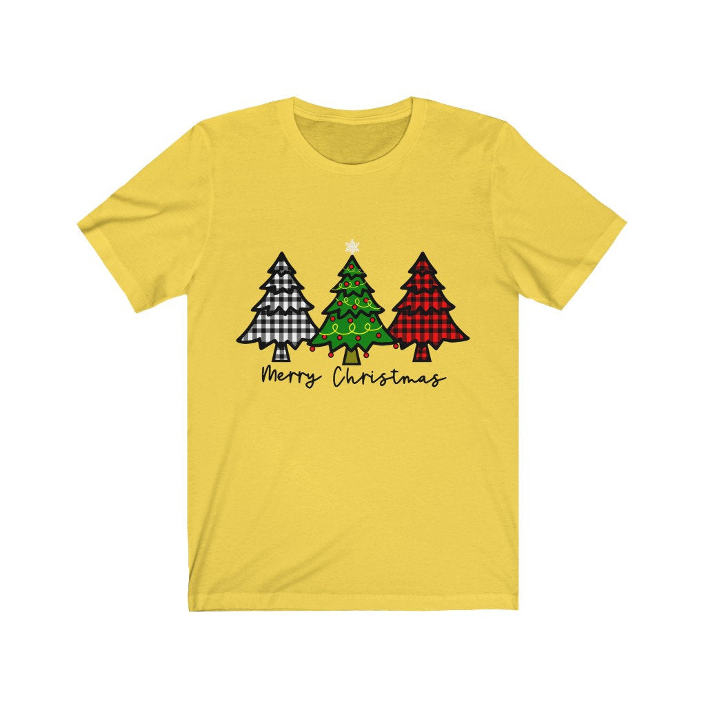 Christmas Tree Plaid Tee Shirt, Christmas Shirt, Vacation Shirt, Christmas Tee, Funny Christmas Shirt, Pajama Shirt