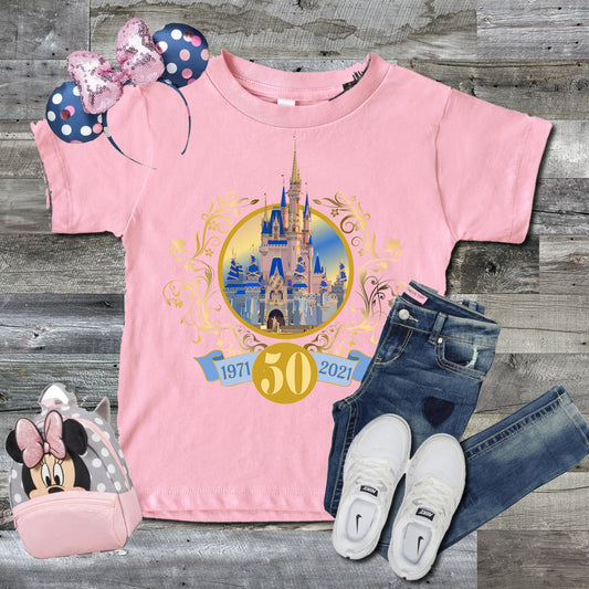 Youth Castle 50th Anniversary Shirts, Disney 50 years, 1971 to 2021 Shirts, Youth Cinderella Castle Shirts, Magical Celebrations Shirts
