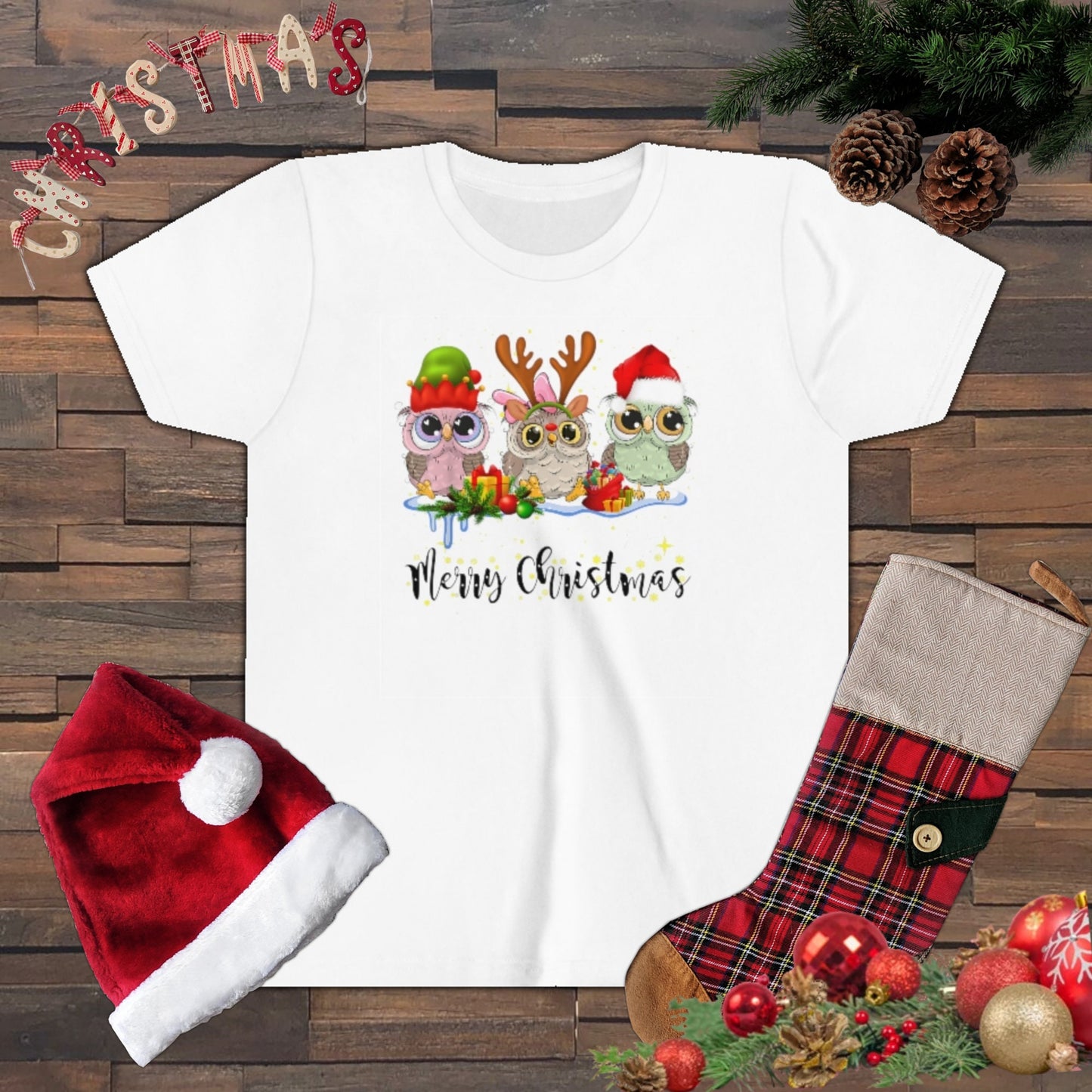 Merry Christmas Owl Shirt, Girls Owls Christmas Shirt, Youth Girls Christmas Shirt, Christmas Shirt, Holiday Party Shirt, Owl Lover Shirt