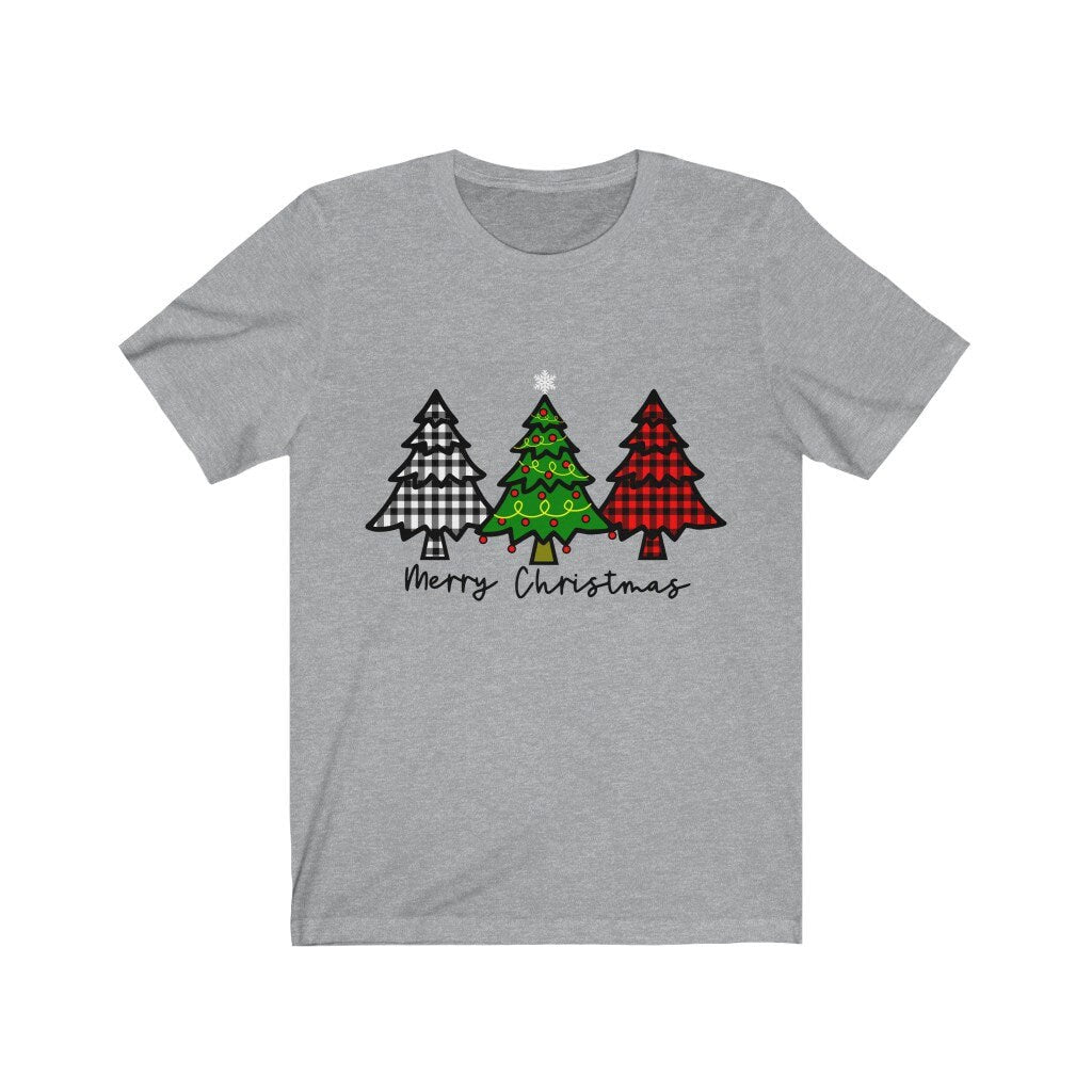 Christmas Tree Plaid Tee Shirt, Christmas Shirt, Vacation Shirt, Christmas Tee, Funny Christmas Shirt, Pajama Shirt