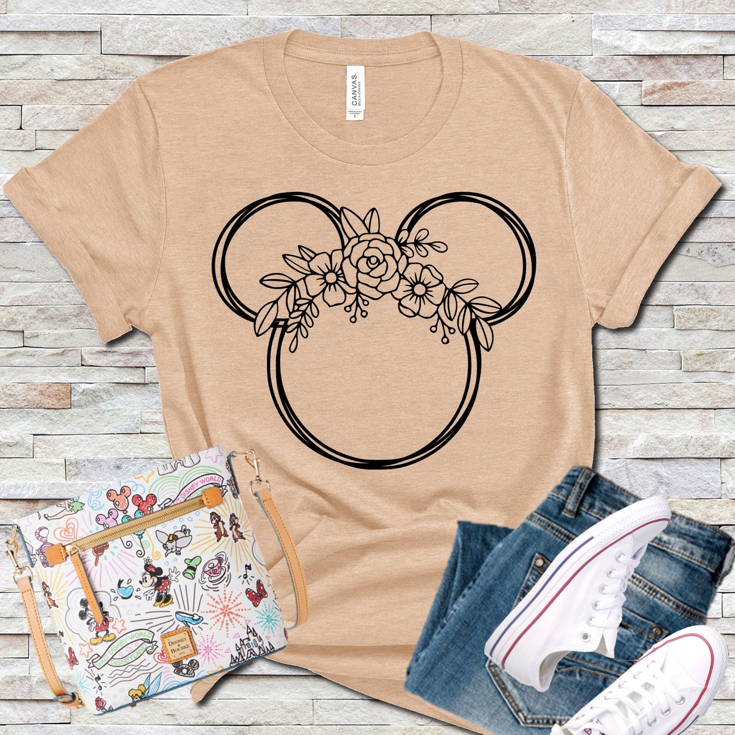 Mickey Flowers Shirt, Minnie Flowers Shirt, Disney Trip Shirt, Vacation Shirt, Park Shirt, Womens Shirt, Unisex Shirt