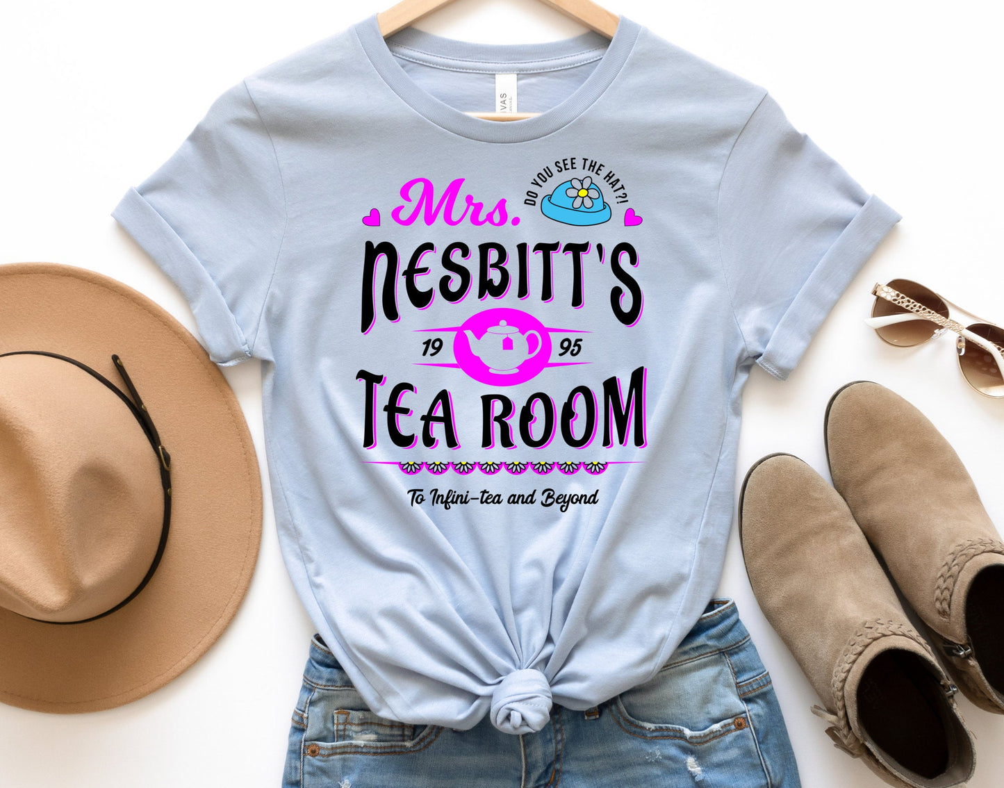 Mrs. Nesbitt's Tea Room Shirt, Vacation Shirts, Unisex Shirts, Buzz Toy Shirts, Story Land Shirts