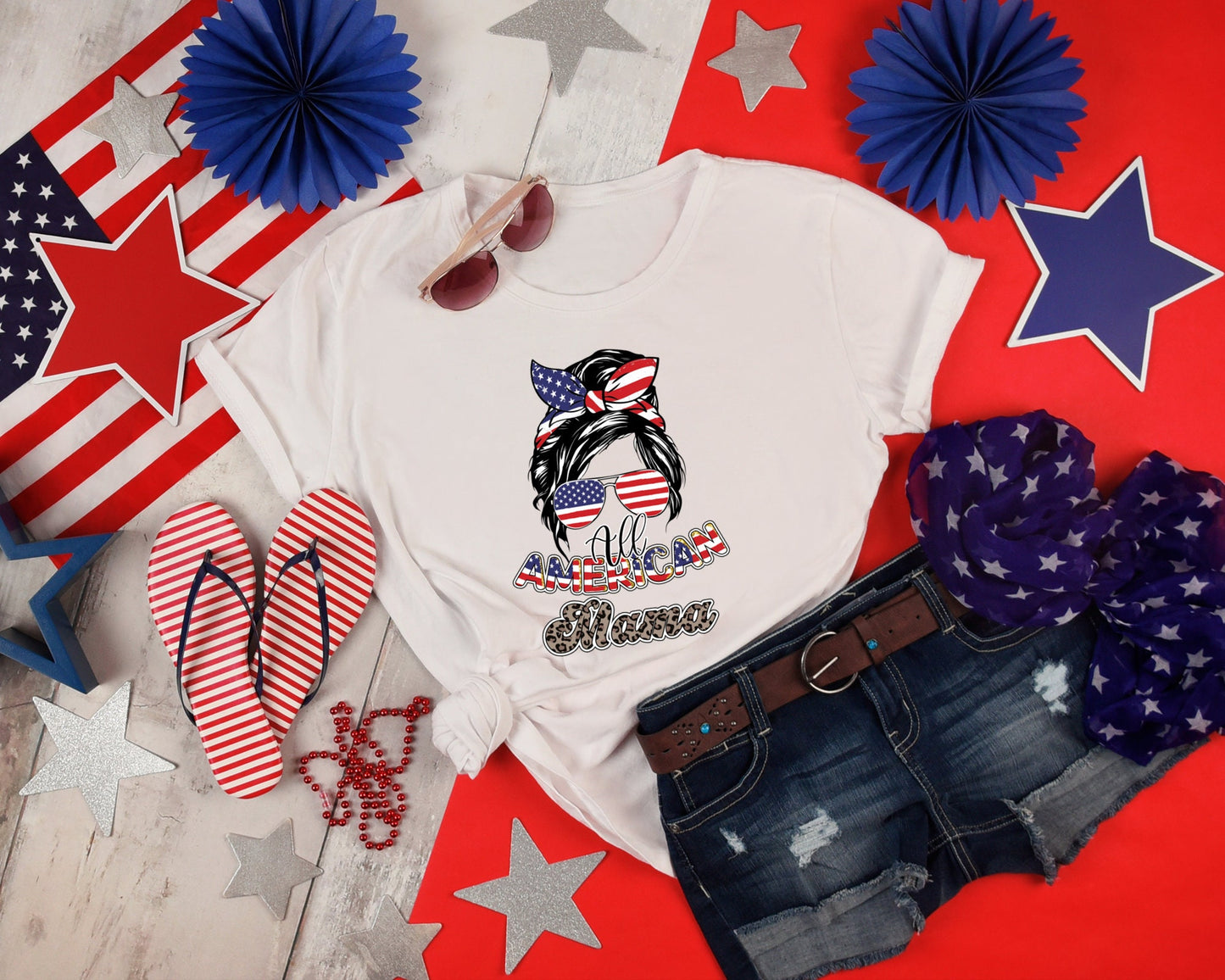 All American Mama Shirt, Mama Shirt, Mama Independence Shirt, 4th of July Shirt, American Shirt, Patriotic Shirt, Women Shirt