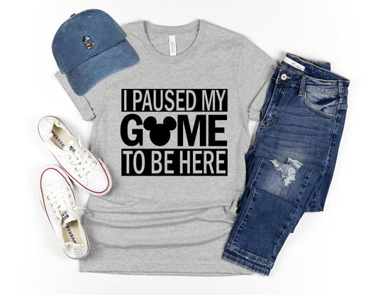 I Paused My Game To Be Here Shirt, Mickey Shirt, Disney Gamer Shirt, Disney Trip Shirt, Disney Vacation Shirt, Unisex Shirts