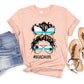 Beach Life Shirt, Messy Bun Headband Sunglasses Shirt, Summer Shirt, Beach Shirt, Girl's Trip Shirt, Messy Bun Shirt, Women's Shirt