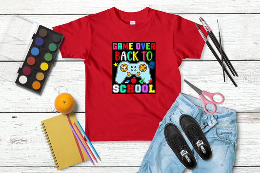 Game Over Back to School Shirt, Youth Back to School Shirt, First Day of School Shirt, First Day of School Outfit, Kids Back to School Shirt