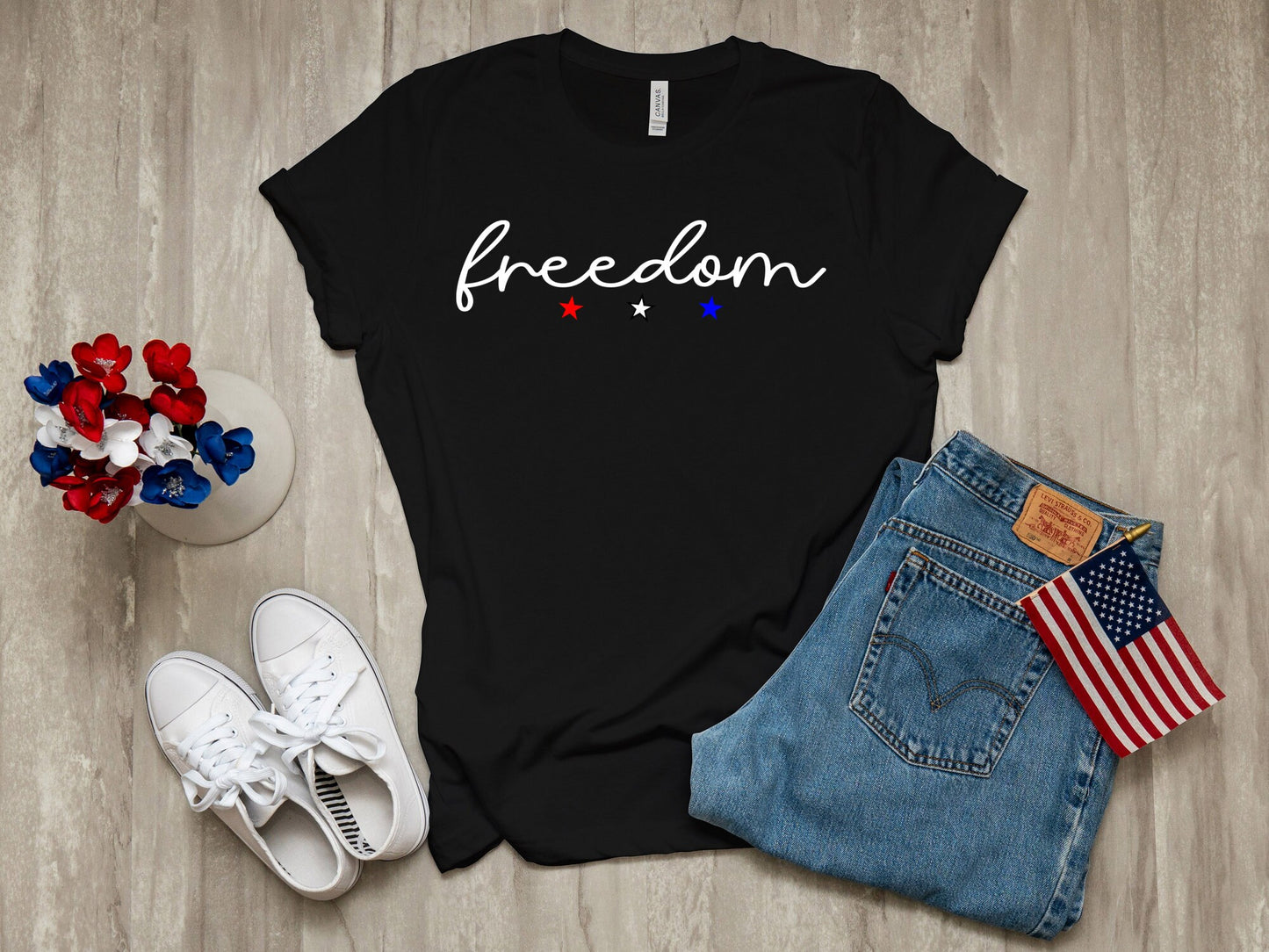 Freedom Stars Shirt, America Shirt, Independence Day Shirt, Patriotic Shirt, USA Shirt, Veterans Day Shirt, Men's Shirt, Women's Shirt