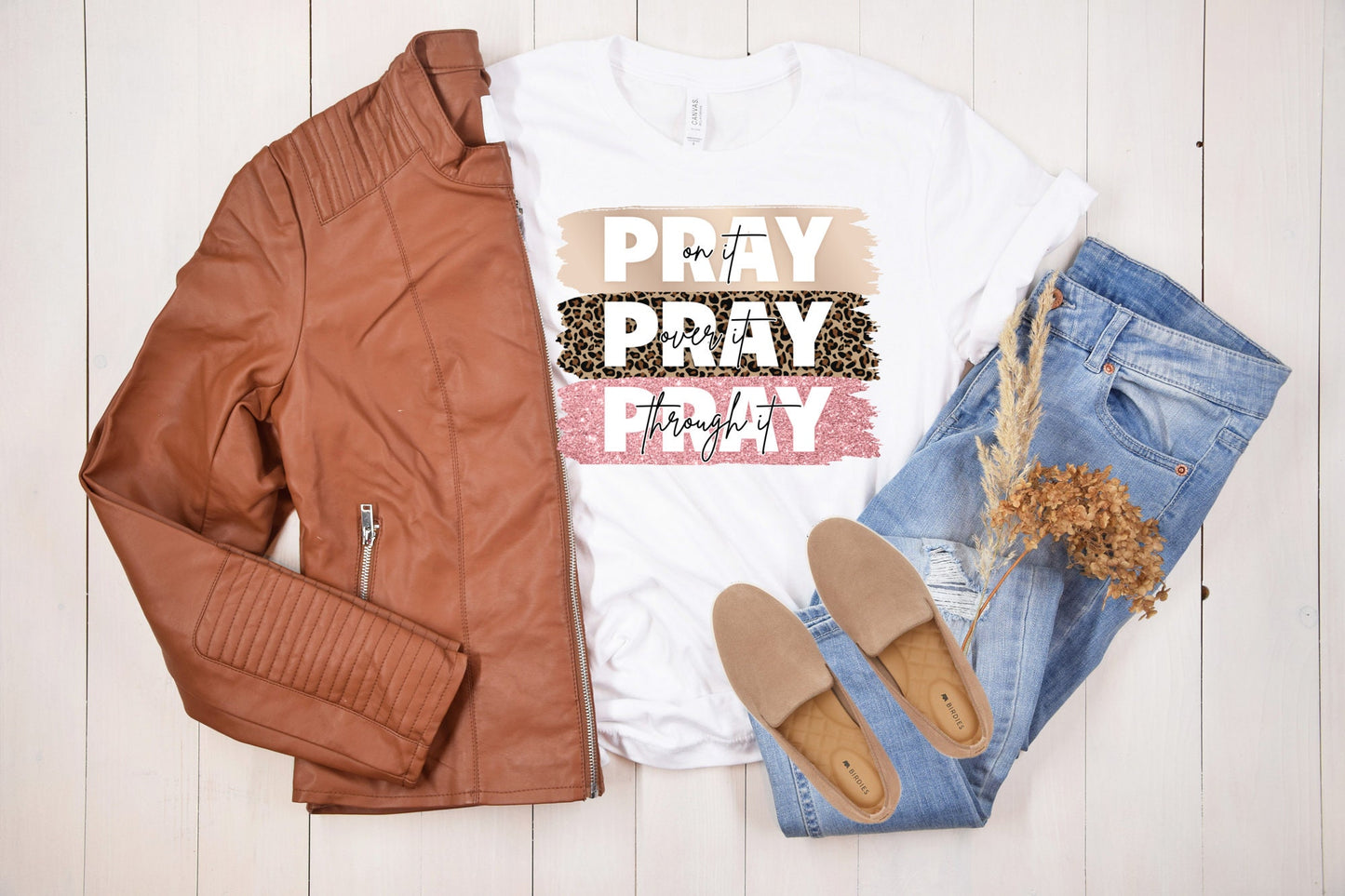 Pray on It Pray Over It Pray Through Shirt, Christian Shirt, Religious Shirt, Faith Shirt, Bible Verse Tee, Inspirational Tee